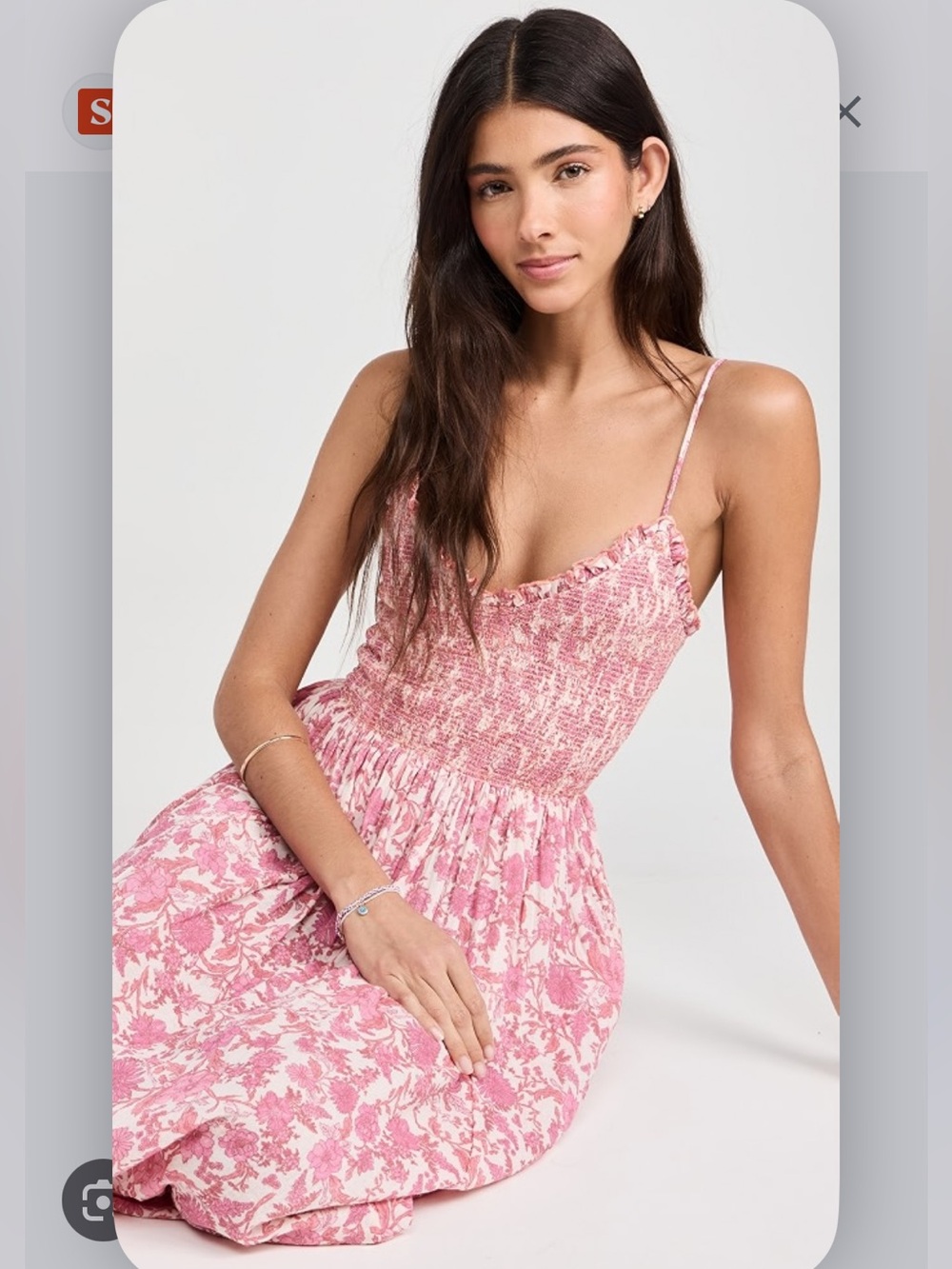 Free People- Sweet Nothing Pink Floral Midi Dress